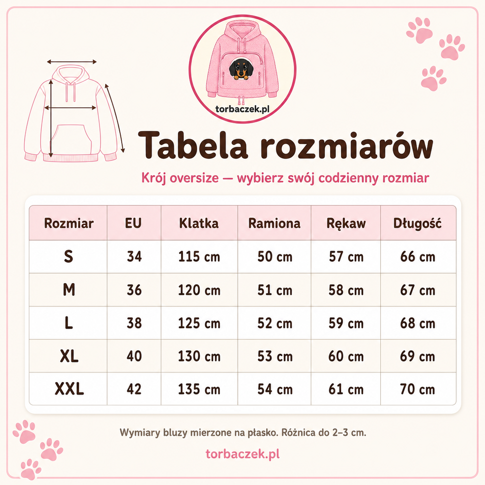 Dobierz rozmiar bez zgadywania 🐾
