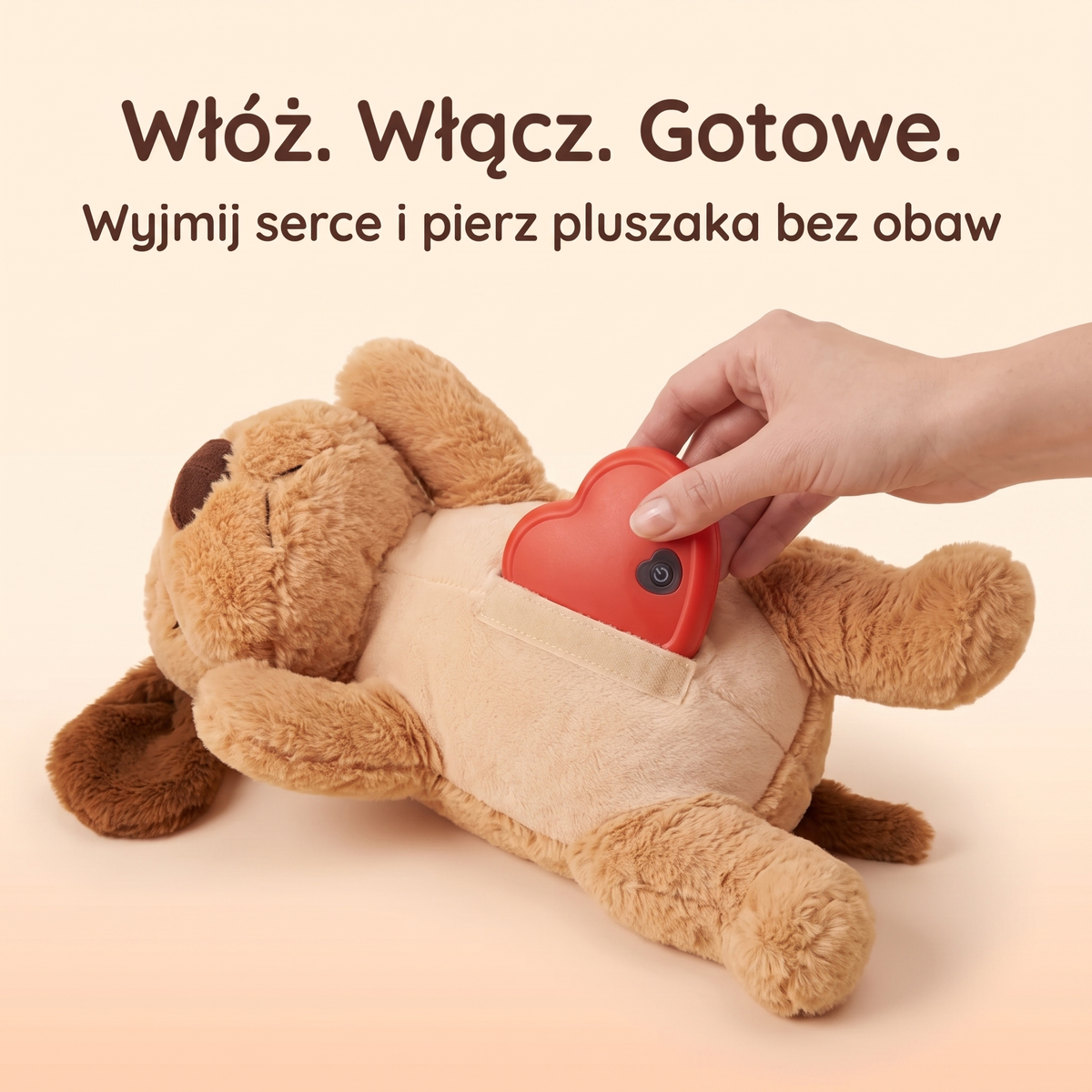 Moduł serca w dłoni, z bliska
