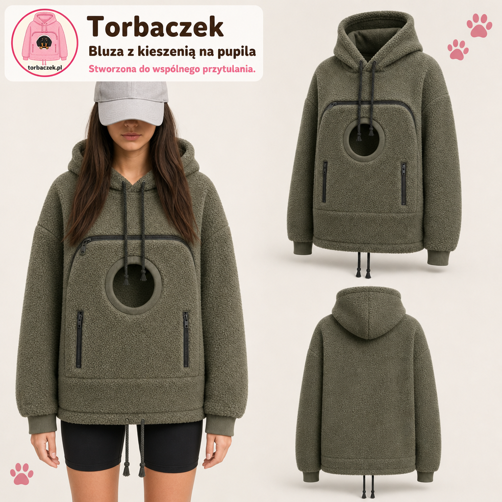 Torbaczek - bluza z kieszenią na psa i kota