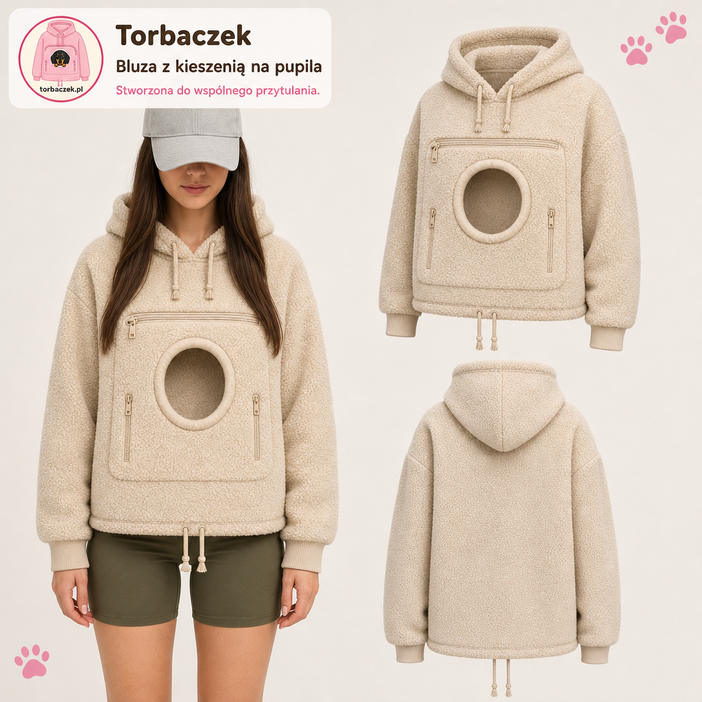 Torbaczek - bluza z kieszenią na psa i kota