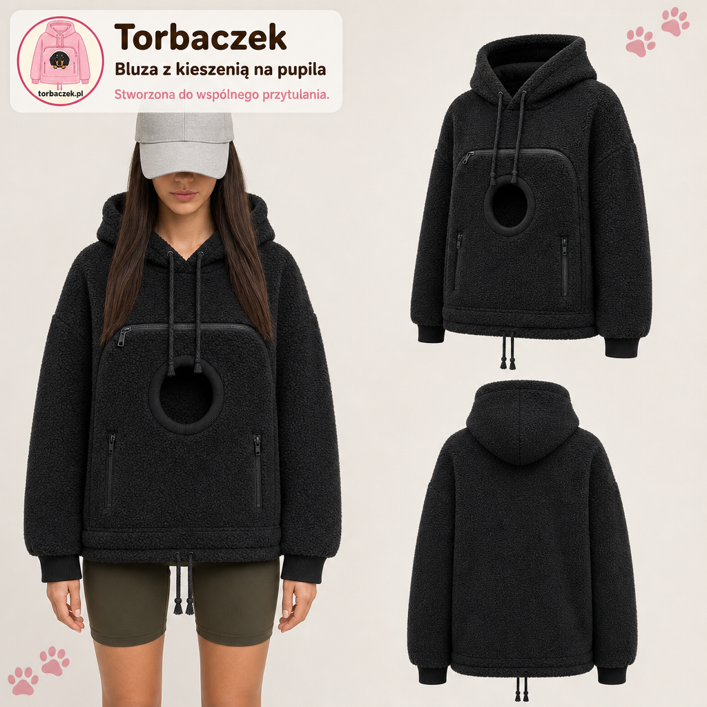 Torbaczek - bluza z kieszenią na psa i kota